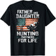 Father Daughter Hunting Partners American Flag On the Back T-Shirt - T-Shirt | Black