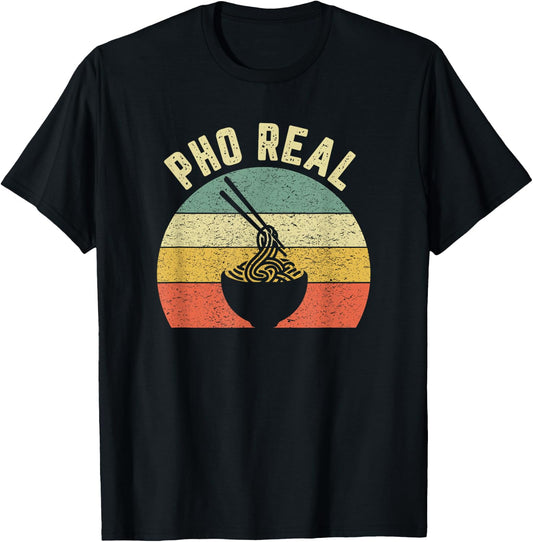 Pho Noodles Shirt Vietnamese Food Funny Chef Soup Pho Real T-Shirt - T-Shirt | Black