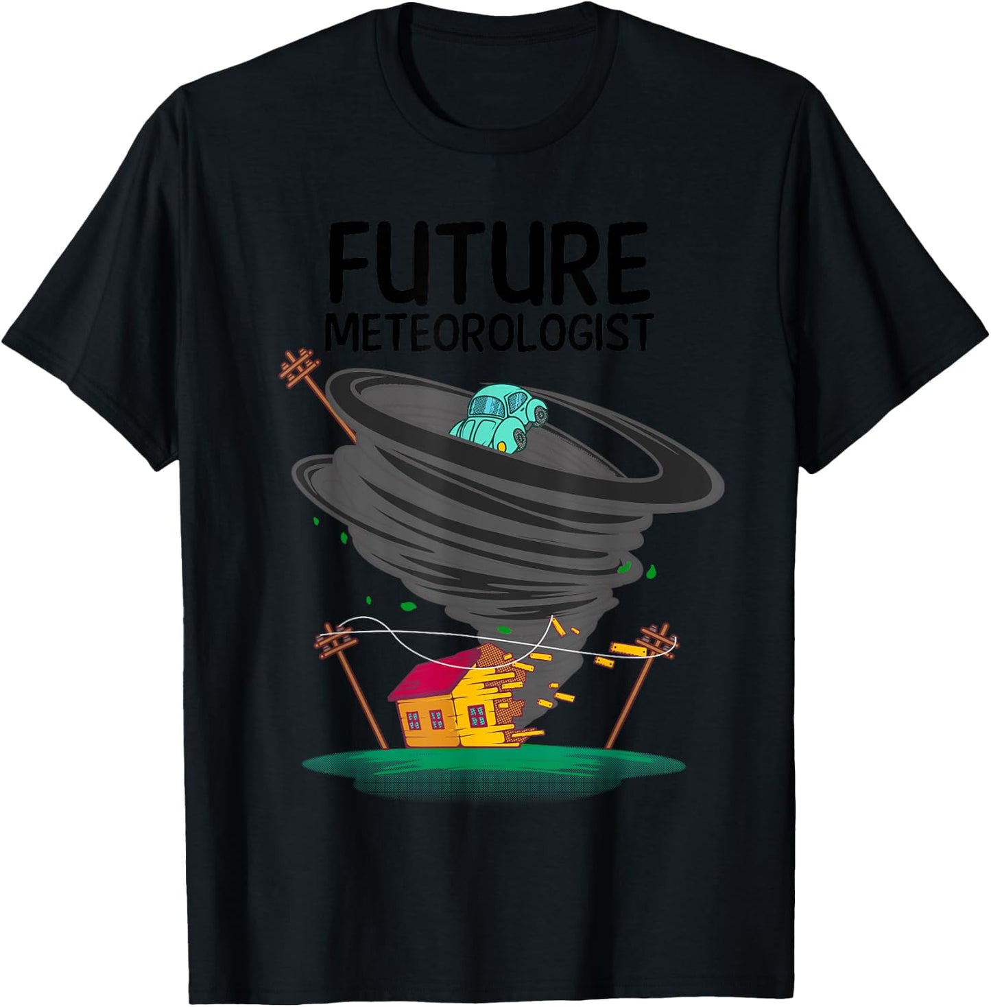 Funny Future Meteorologist Gift Kids Cool Meteorology T-Shirt - T-Shirt | Black