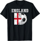 ENGLAND Flag - Soccer Futbol Football T-Shirt - T-Shirt | Black