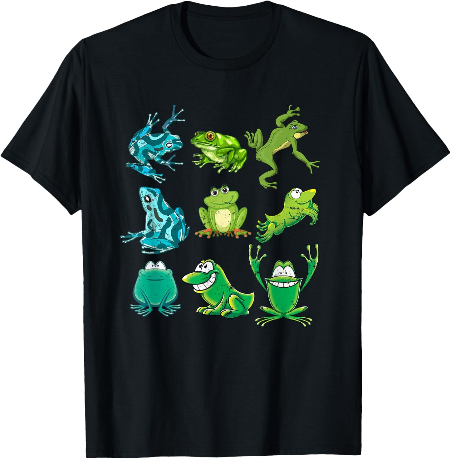 Rainforest Amphibian Kids Gift Cute Frog T-Shirt - T-Shirt | Black
