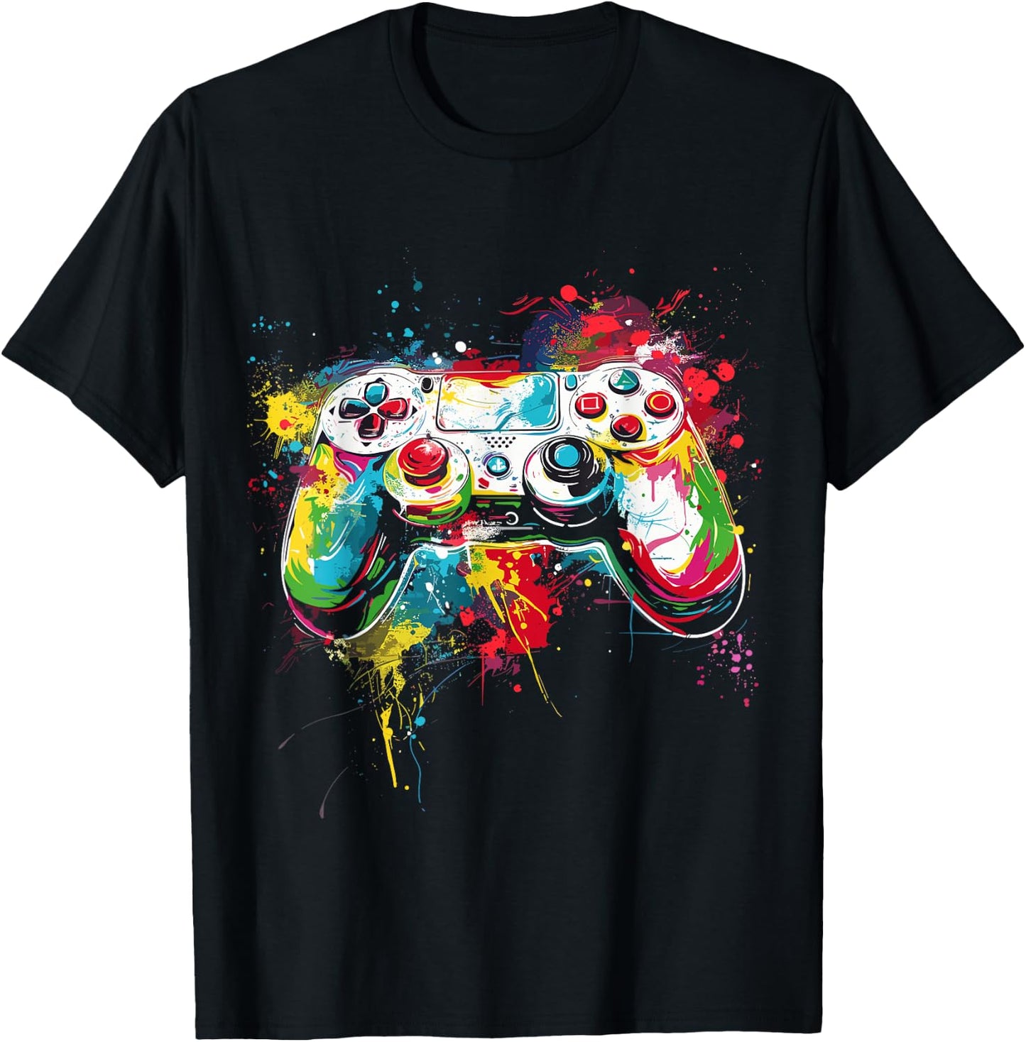 Control All The Things Video Game Controller Gamer Boys Men T-Shirt - T-Shirt | Black