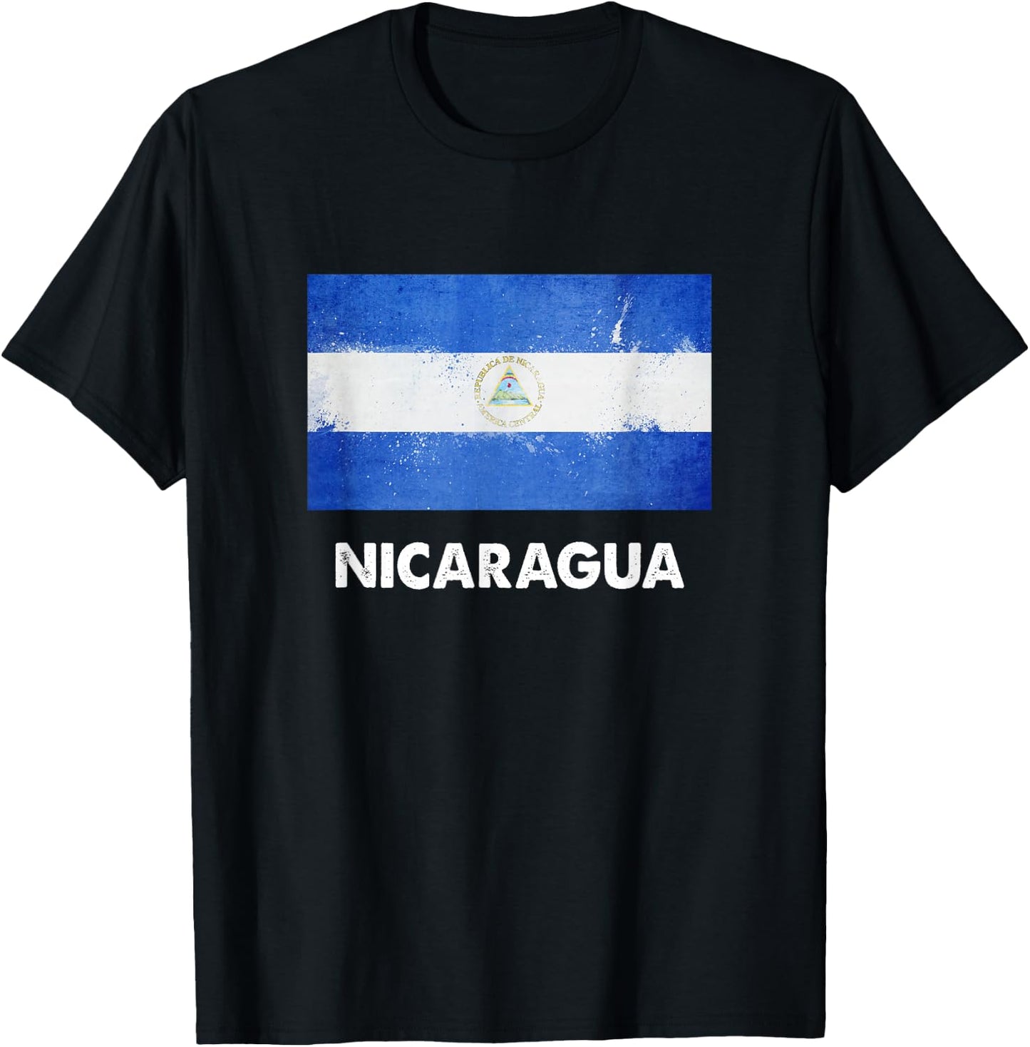 Nicaragua flag shirt, Nicaragua T-Shirt - T-Shirt | Black