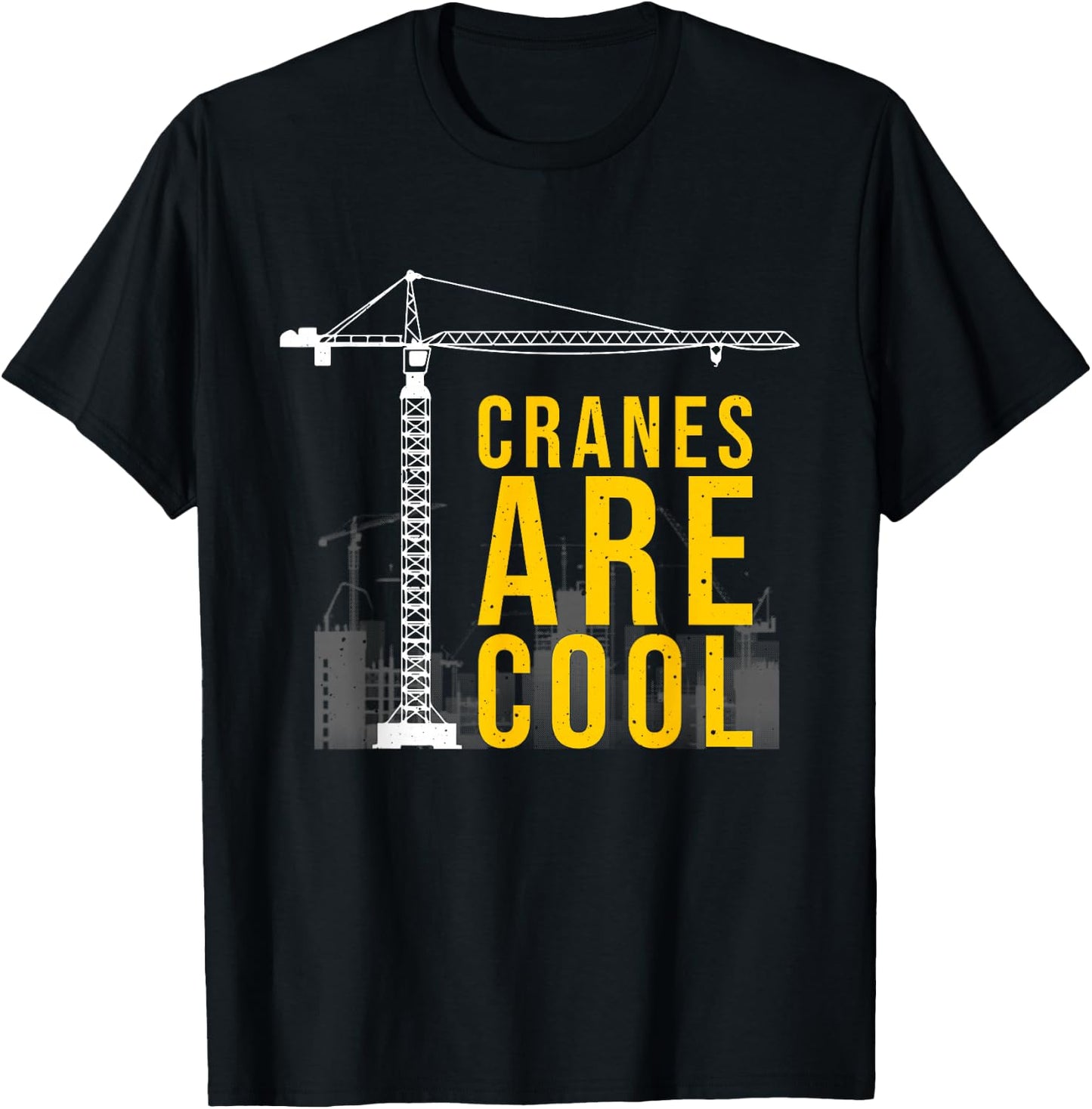 Funny Crane Operator Gift Construction Tower Crane Kids Boys T-Shirt - T-Shirt | Black
