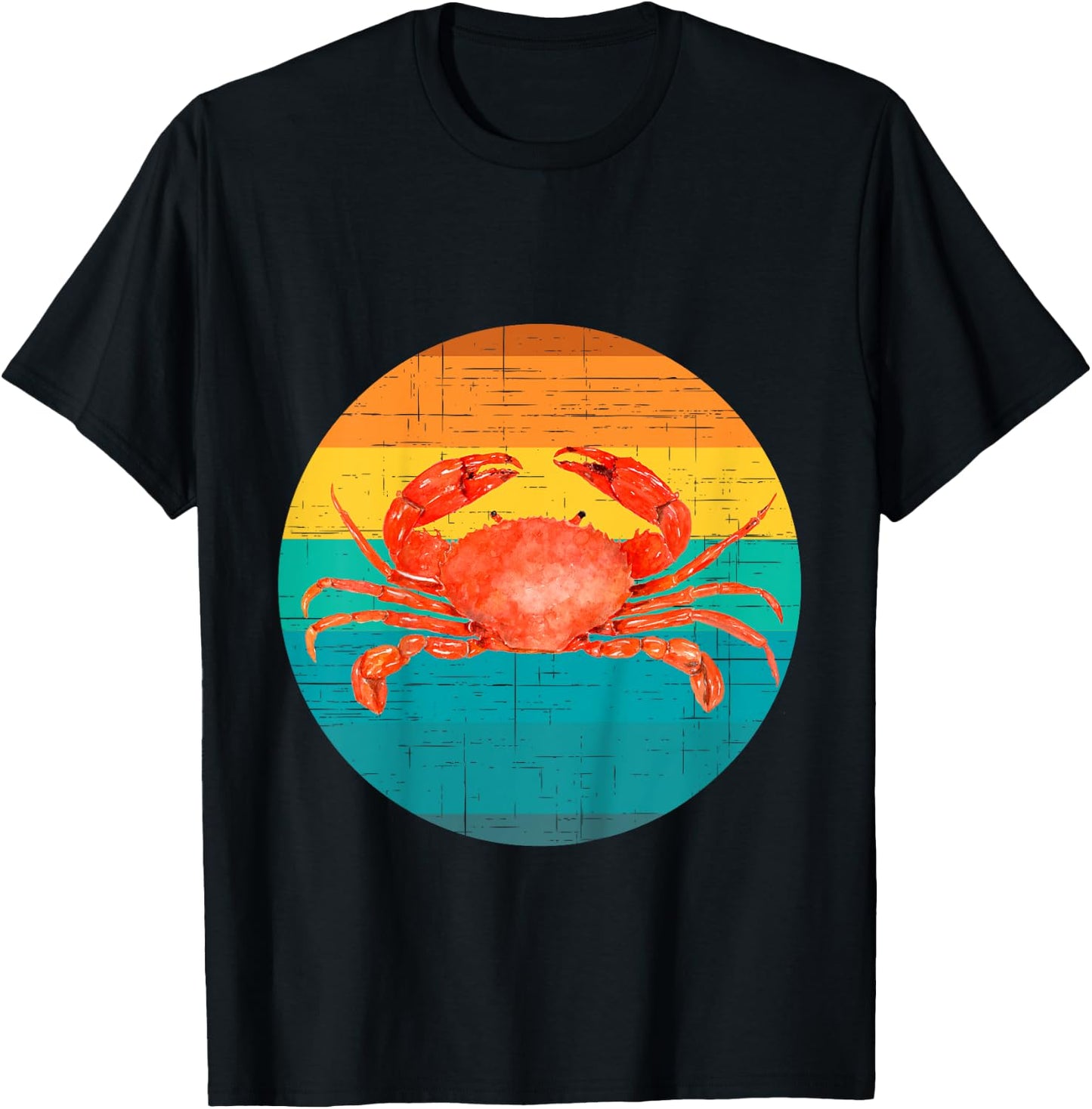 Kids Vintage Sunset Fun Crab Crabbing Crabs Crabber Gift Boys T-Shirt - T-Shirt | Black