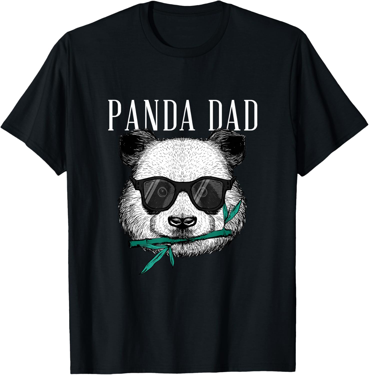 Papa Panda Bear - Coolster Father Funny Father's Day Sunglasses T-Shirt - T-Shirt | Black