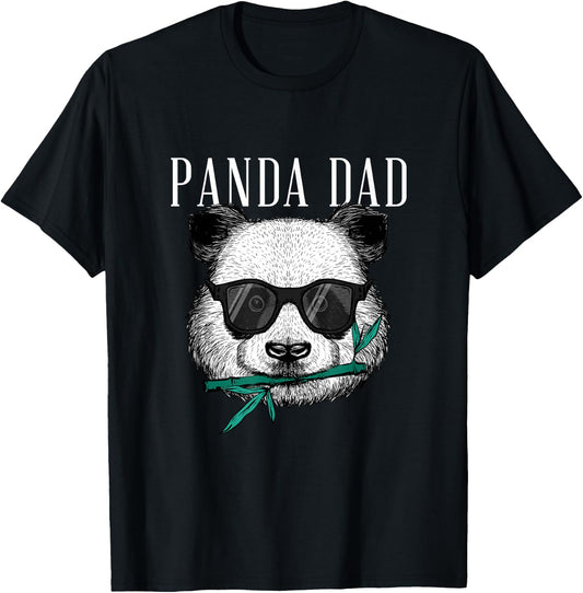 Papa Panda Bear - Coolster Father Funny Father's Day Sunglasses T-Shirt - T-Shirt | Black