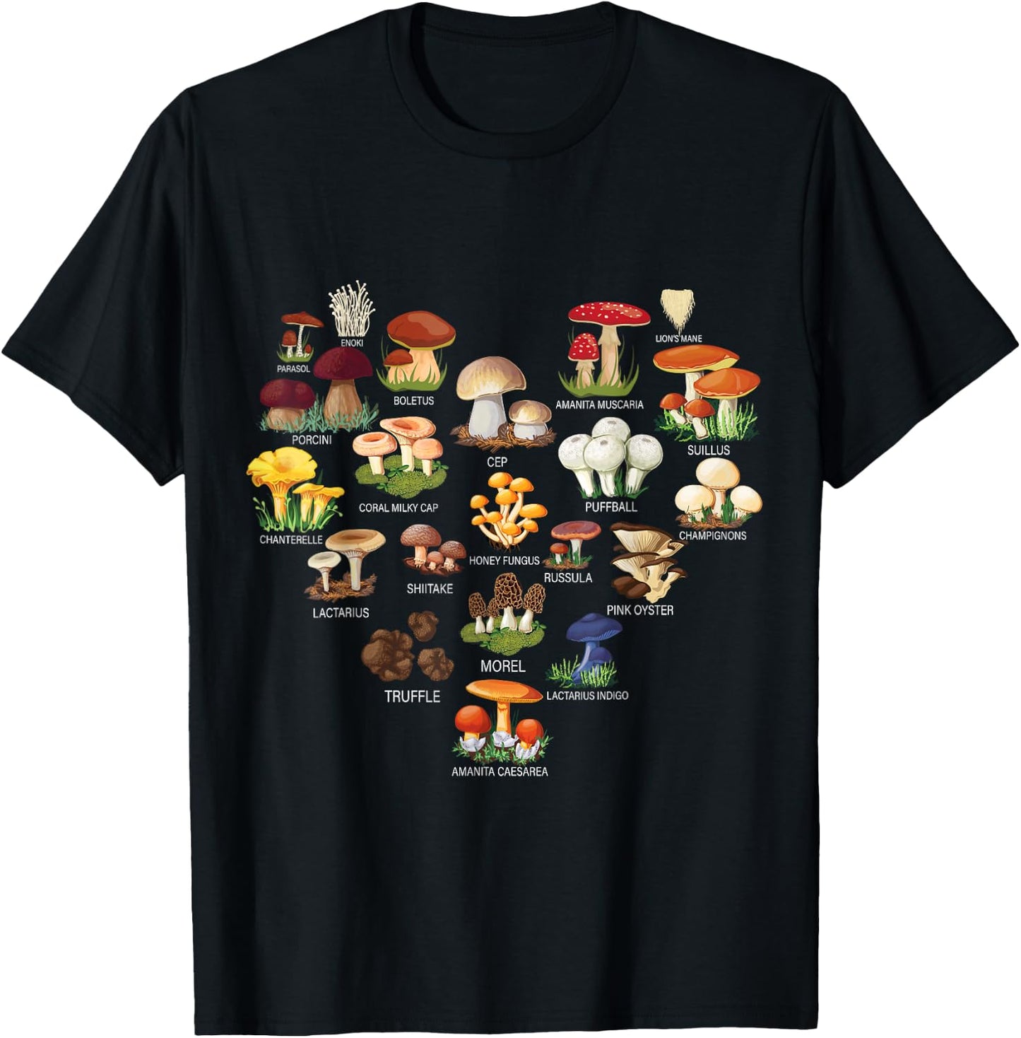 Mushroom Mycology Fungi Foraging Mushrooms Whisperer Fungus T-Shirt - T-Shirt | Black