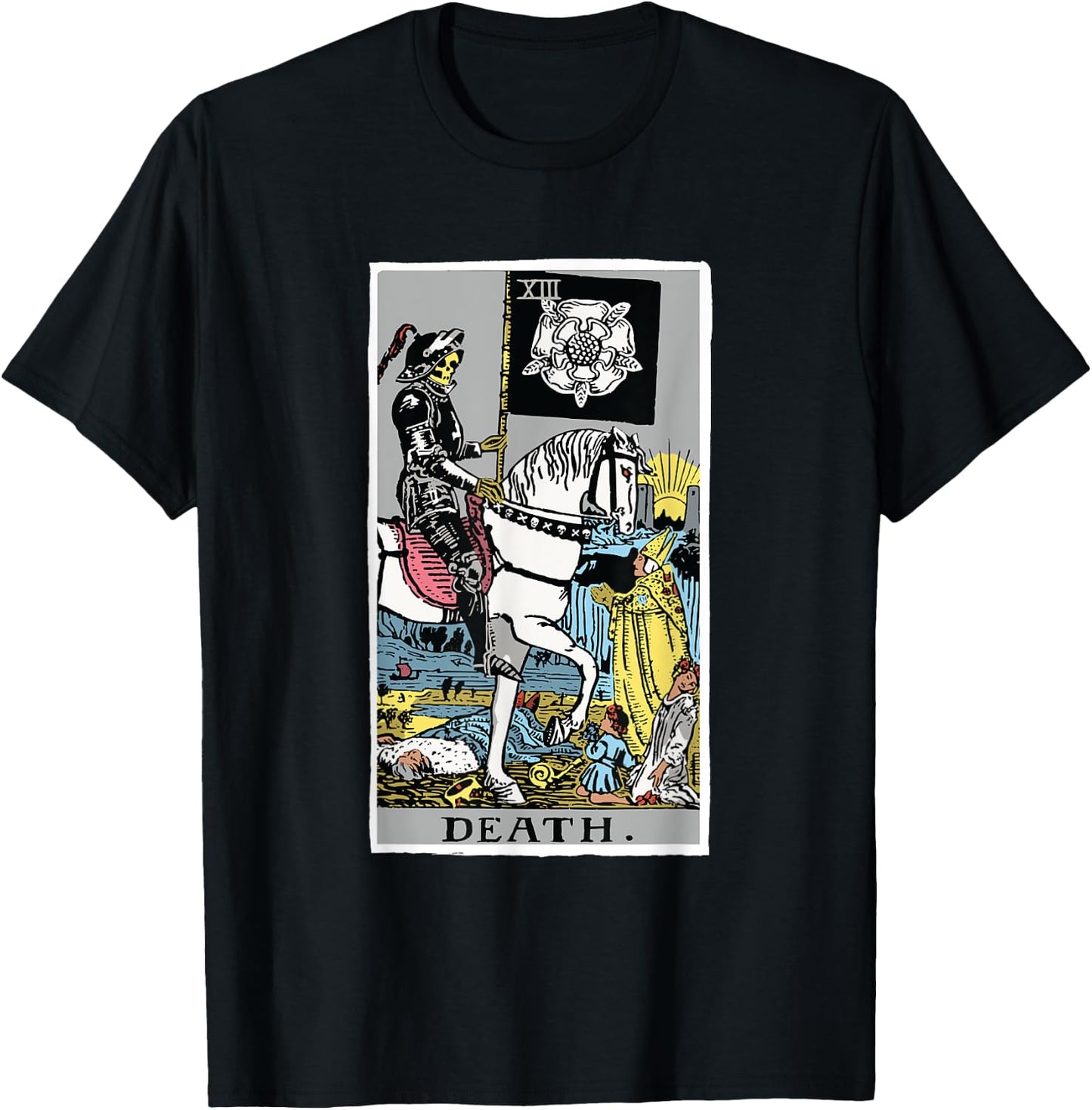 Death Tarot Card Rider Waite T-Shirt - T-Shirt | Black