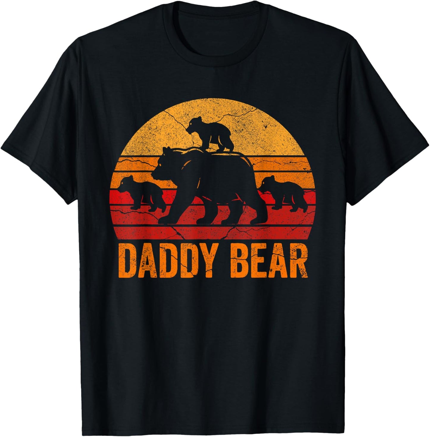Daddy Bear 3 Kids Daddy Bear 3 Cubs Shirt Dad 3 Kids T-Shirt - T-Shirt | Black