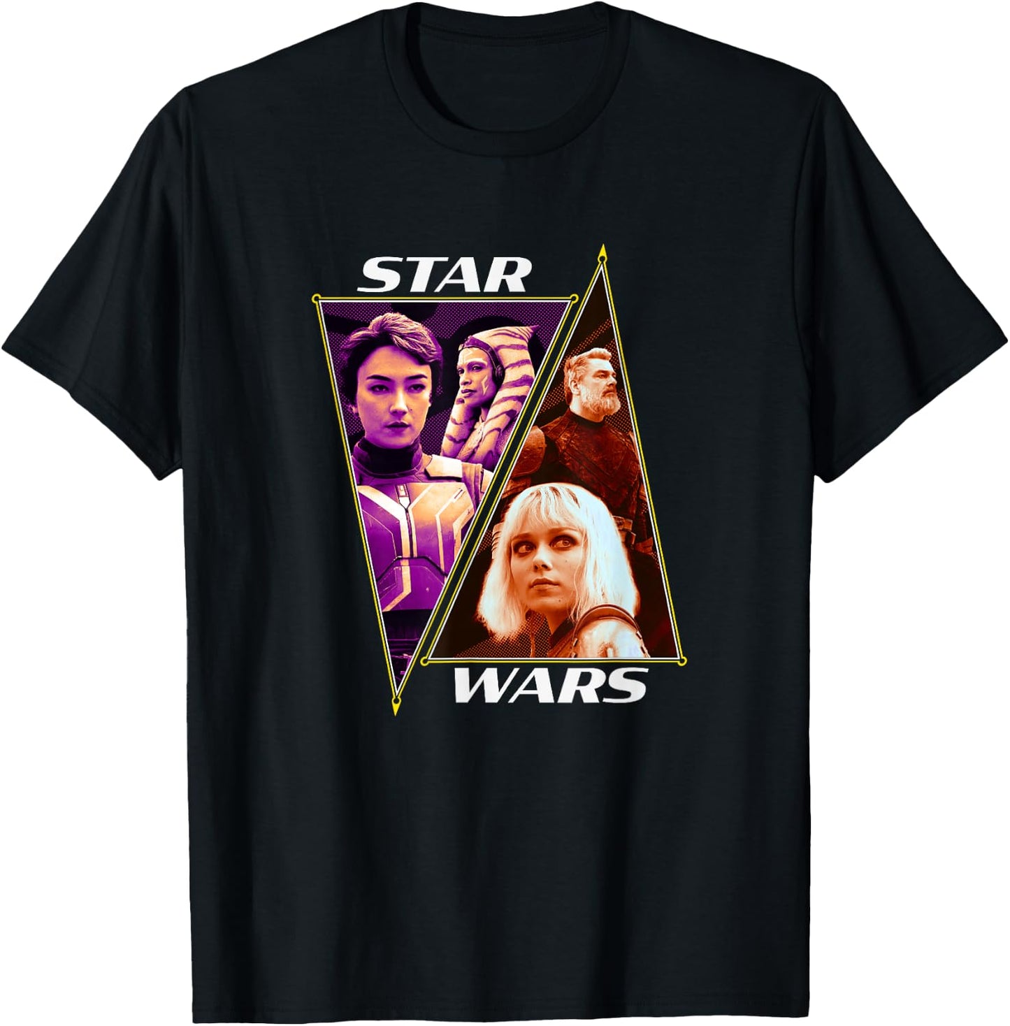 Star Wars: Ahsoka & Sabine VS Baylan & Shin Retro T-Shirt - T-Shirt | Black