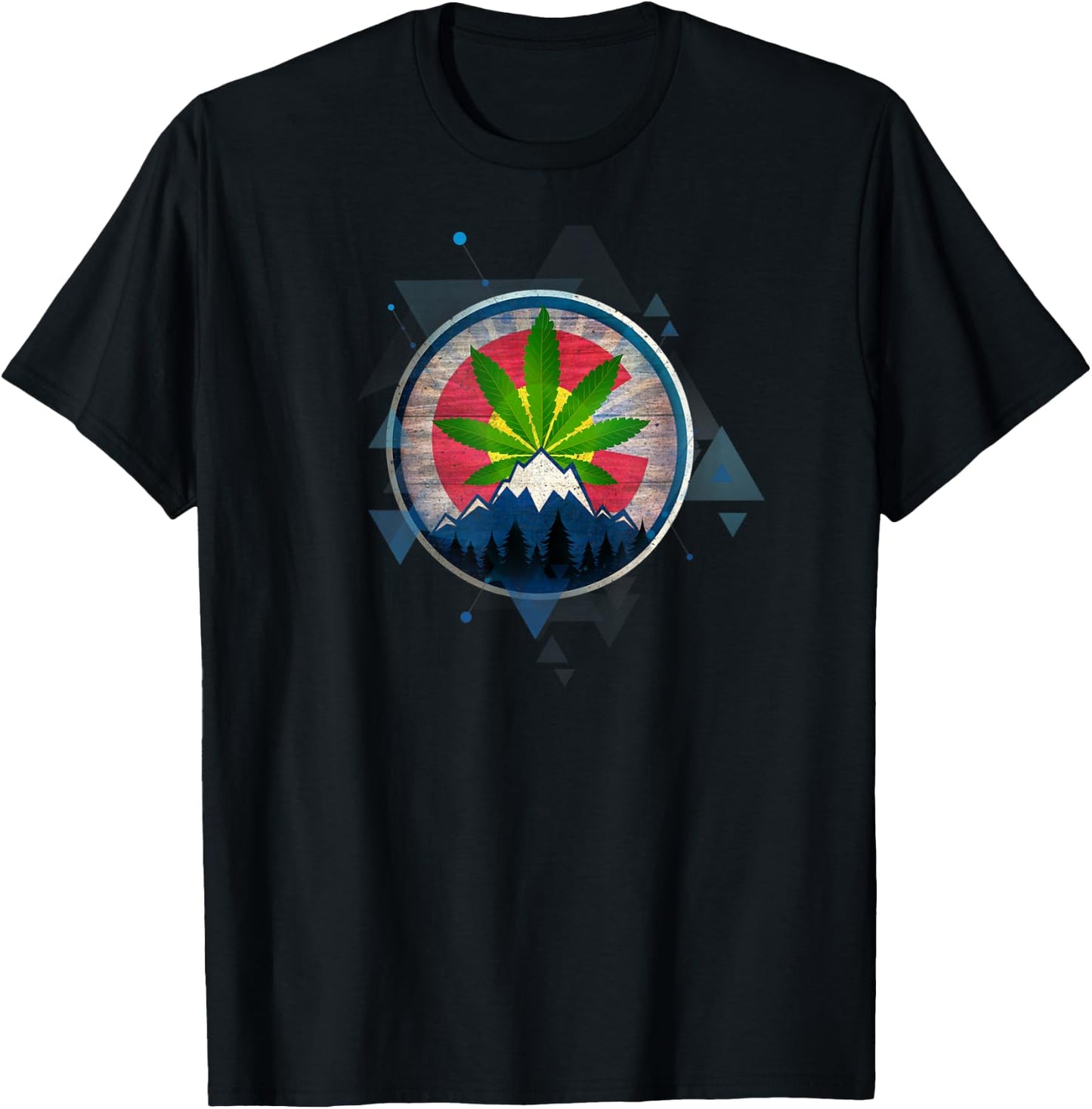 Colorado Weed Leaf Marijuana Pot T-Shirt - T-Shirt | Black