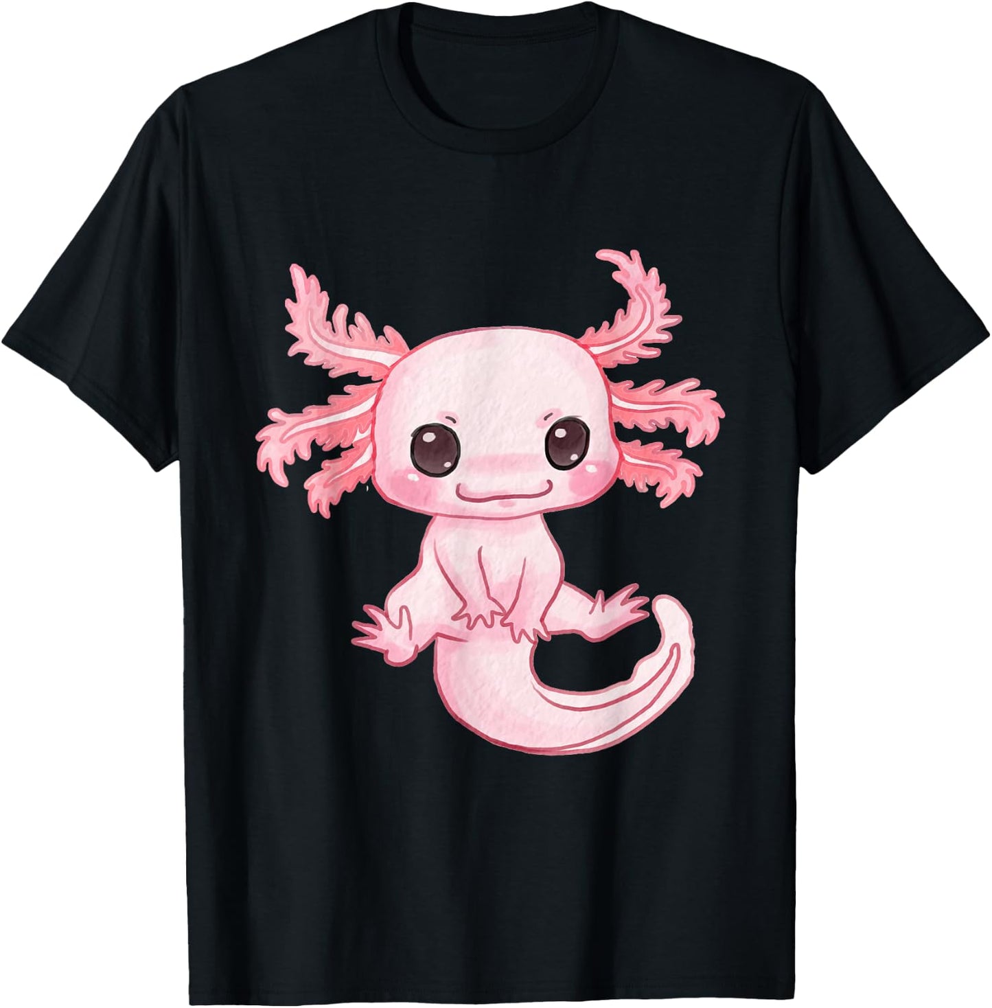 Axolotl Cute Baby Design - Magically Cute Animal T-Shirt - T-Shirt | Black