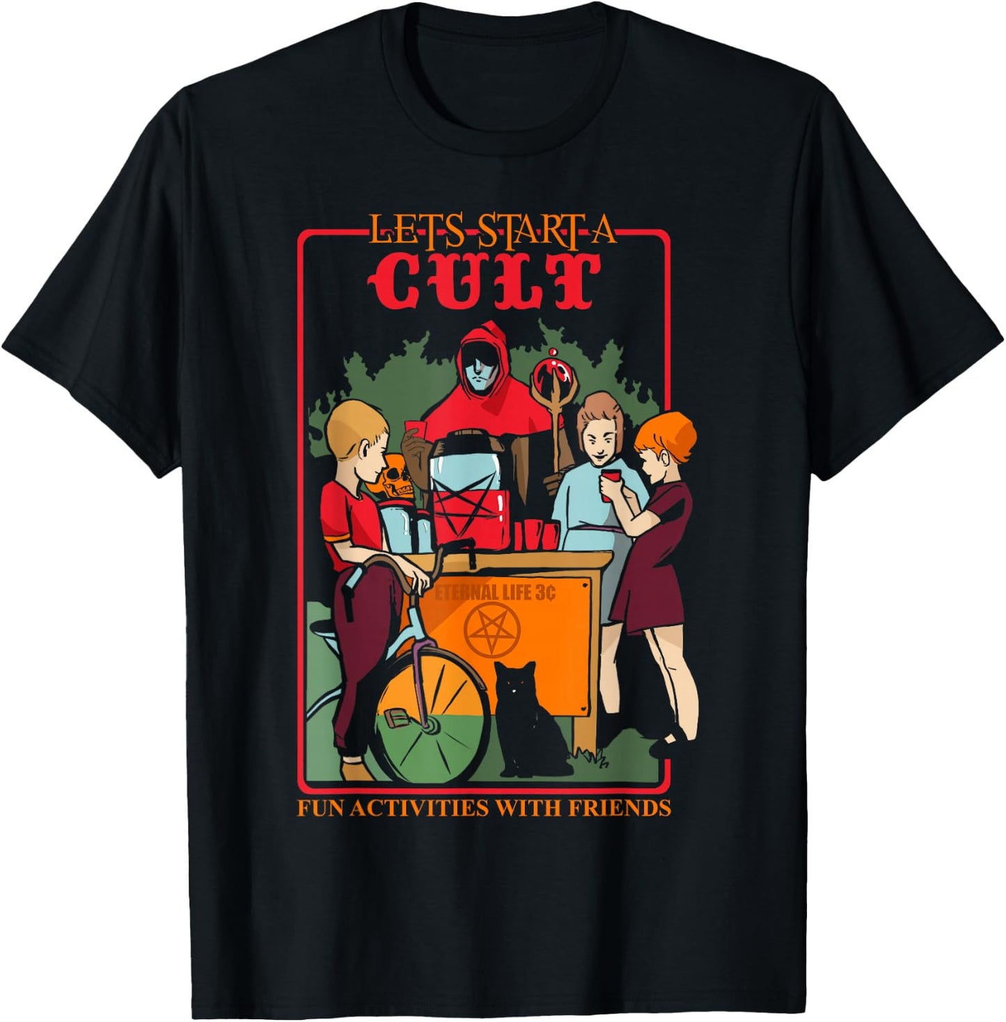 Blackcraft Cult Games Occult Witchcraft Satan Pentagram T-Shirt - T-Shirt | Black