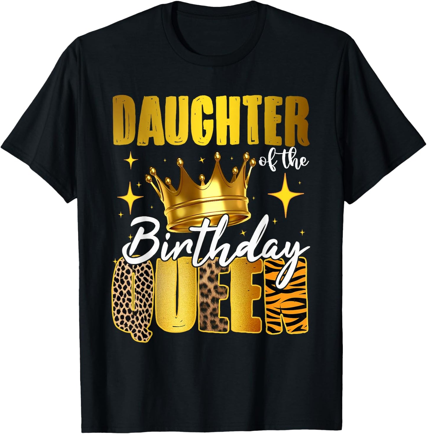 Daughter Of The Birthday Queen Women Bday Party Gift T-Shirt - T-Shirt | Black