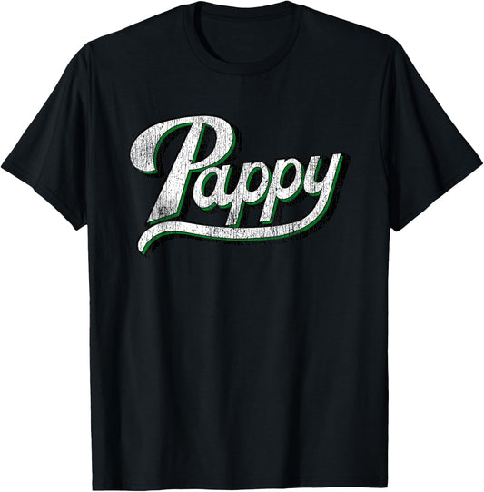 Vintage Pappy Father's Day for Grandpa from Grandkids T-Shirt - T-Shirt | Black