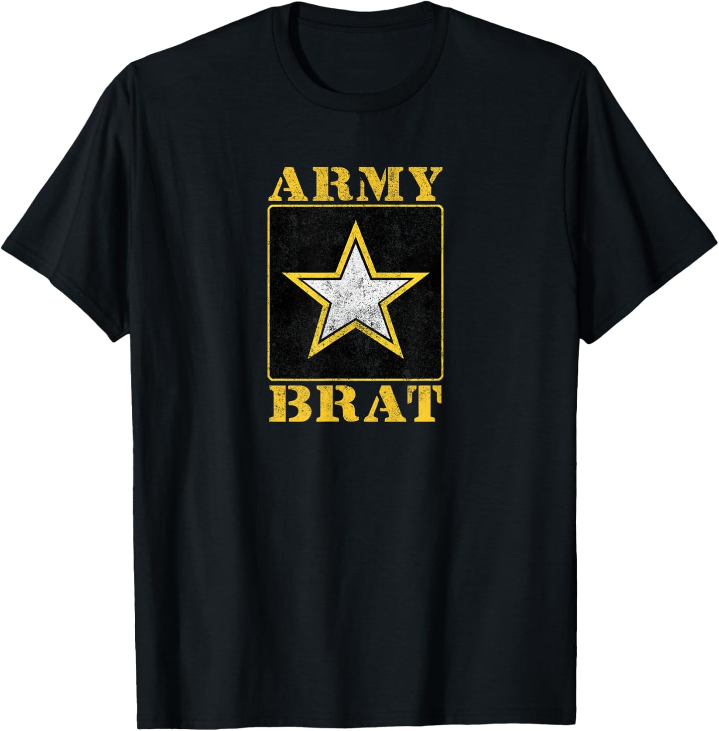 Military Themed Playful Patriotic United States Army Brat T-Shirt - T-Shirt | Black