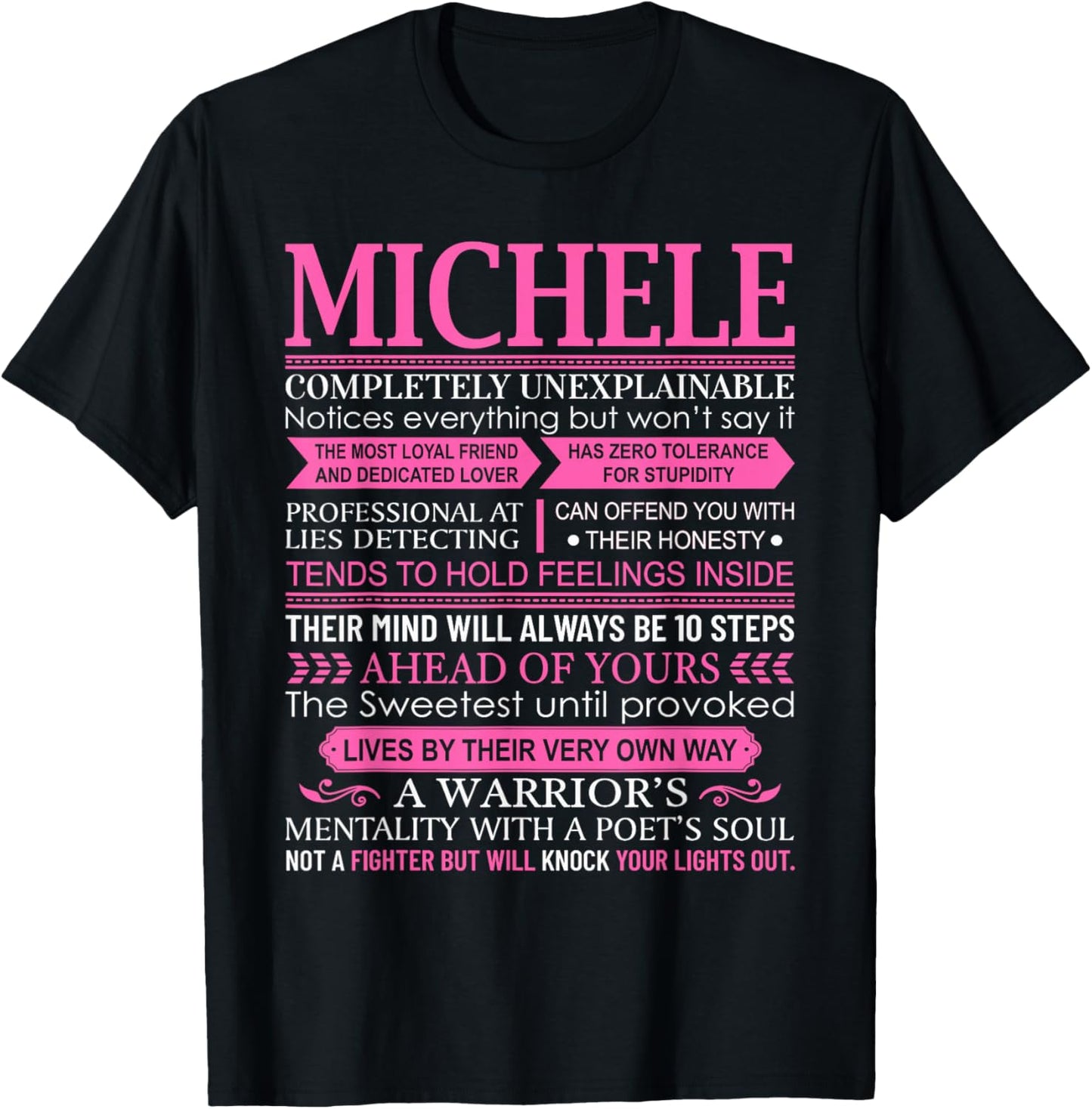 Michele First Name Shirt - Personalized Name Michele T-Shirt - T-Shirt | Black