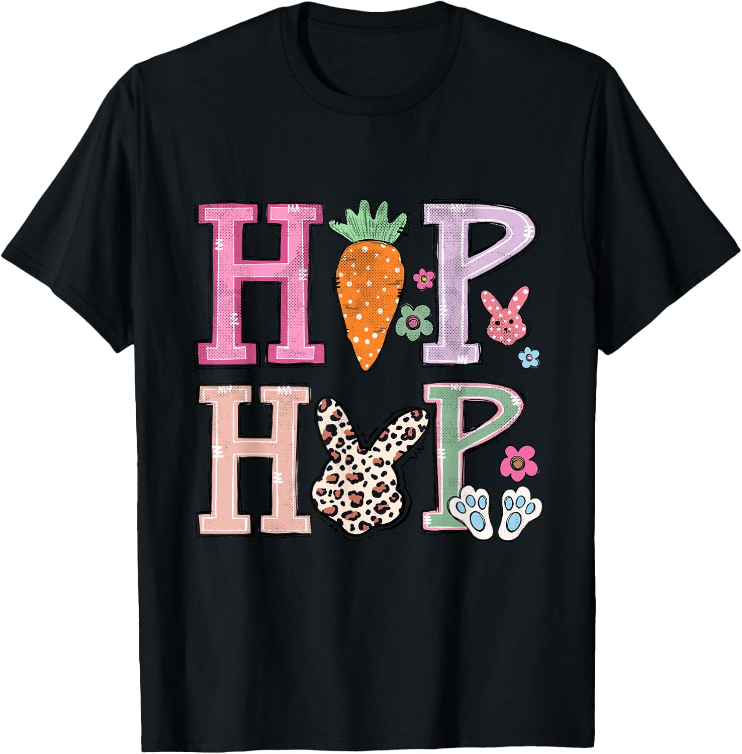 Hip Hop Funny Easter Bunny T-Shirt - T-Shirt | Black