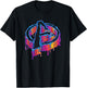 Marvel Avengers A Logo Melting Paint Drip T-Shirt - T-Shirt | Black