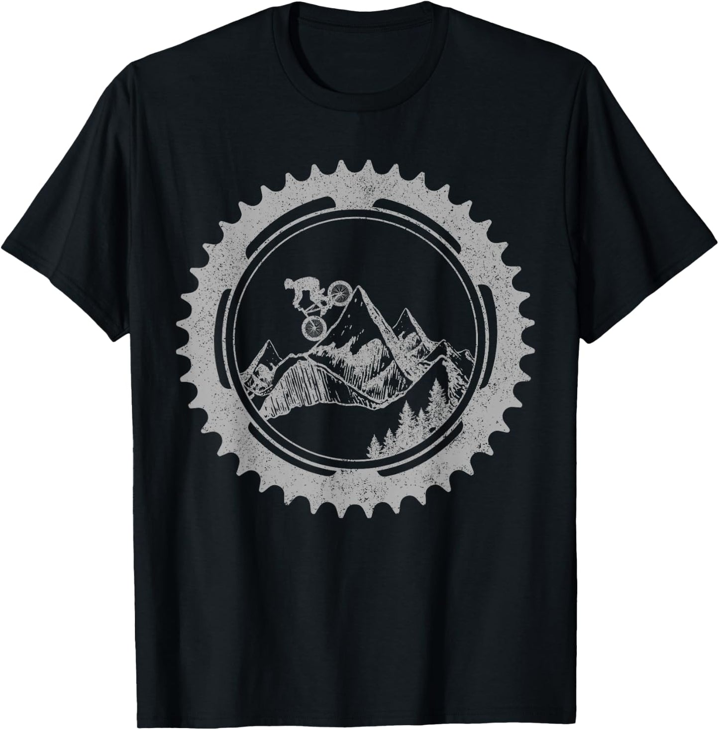 Mountain Bike Downhill MTB Mountain Biker Gift T-Shirt - T-Shirt | Black