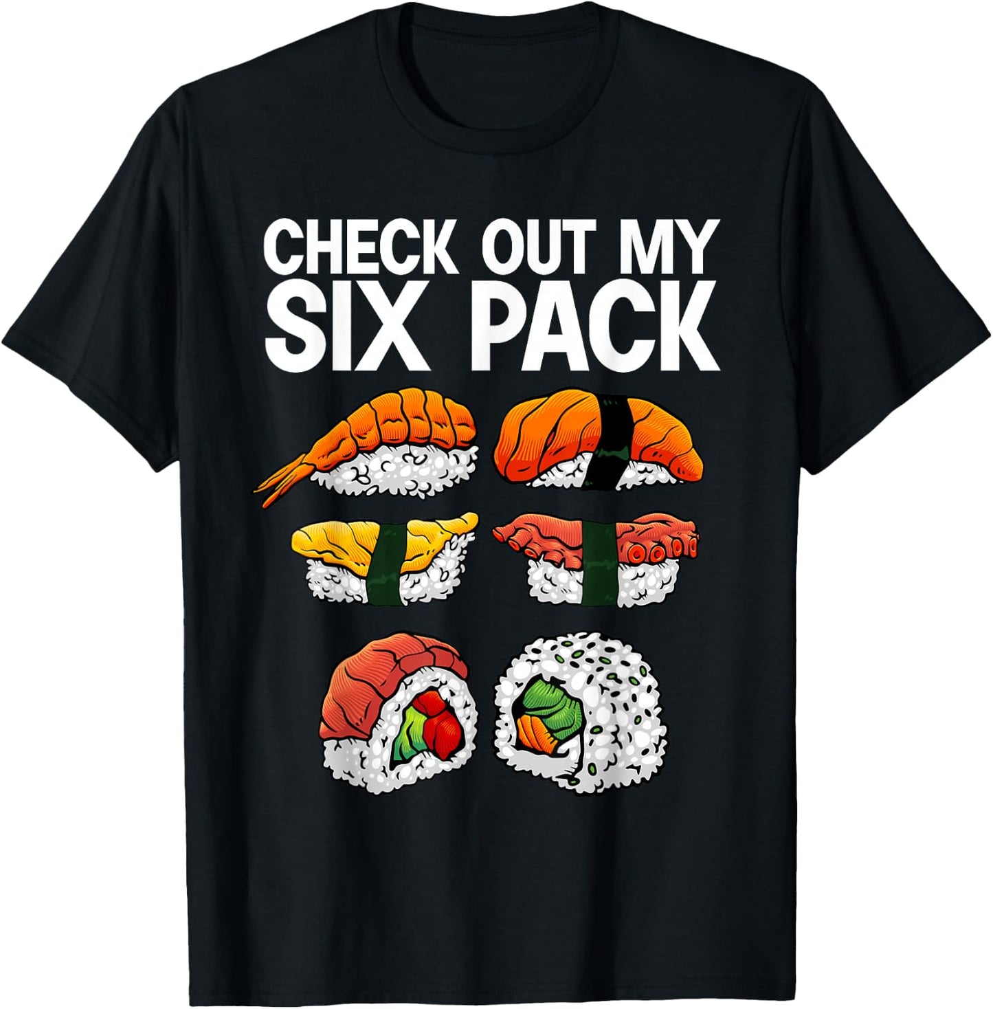 Cool Sushi Women Salmon Sushi Lovers Japanese Food T-Shirt - T-Shirt | Black