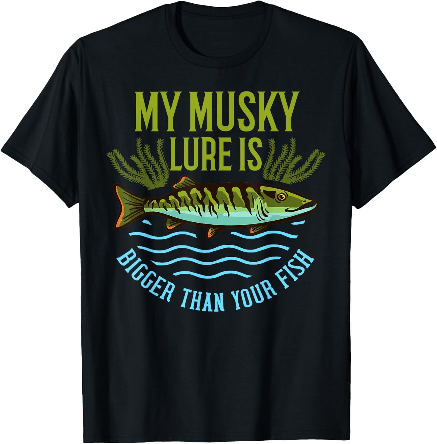 Musky Fishing Gift Muskie Lure Muskellunge T-Shirt - T-Shirt | Black