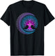 Tree of Life Cresent Moon Phases Mandala Yoga Gift T-Shirt - T-Shirt | Black