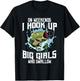 On Weekend I Hook Up With Big Girls Who Swallow Gift Fishing T-Shirt - T-Shirt | Black