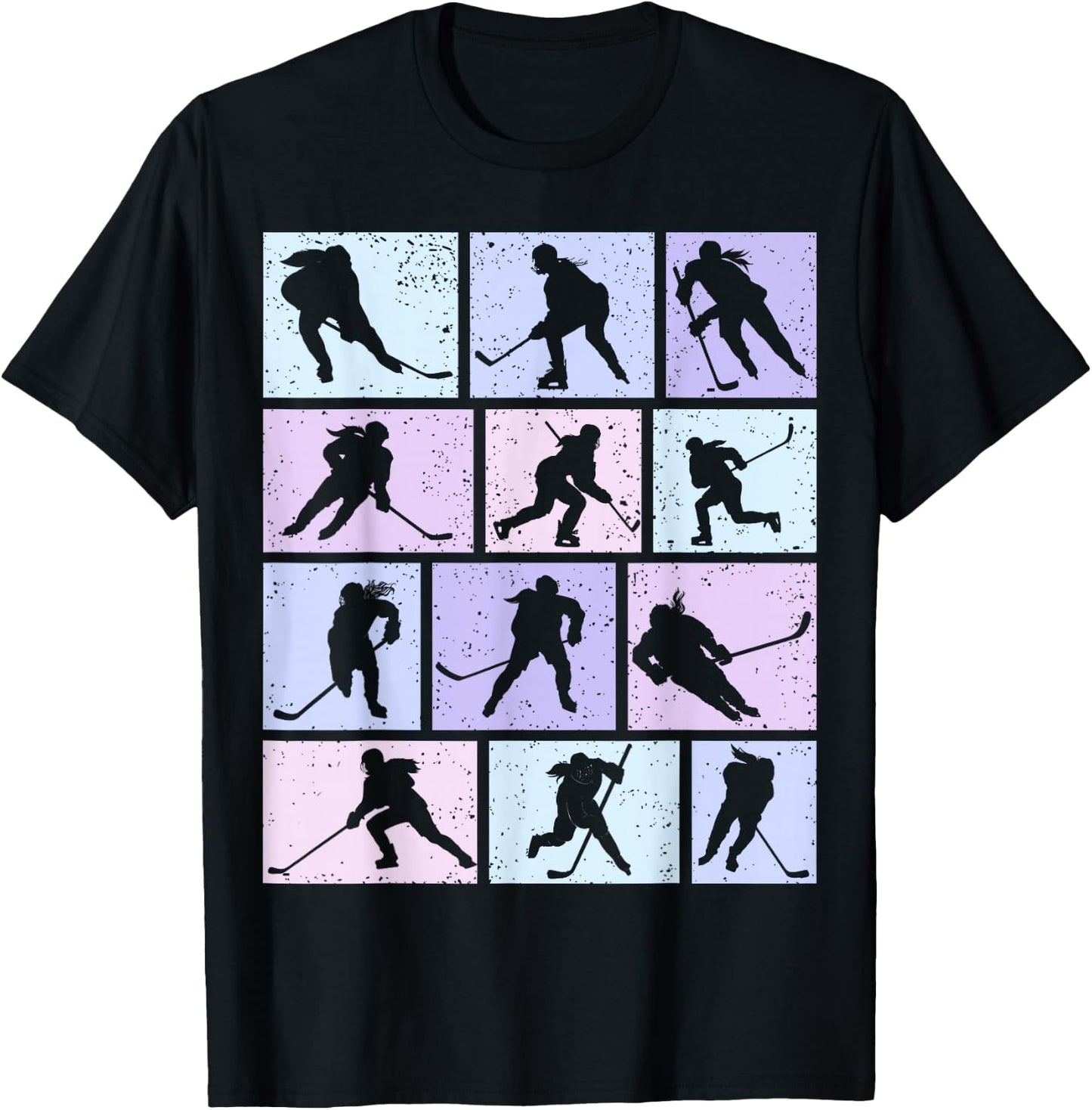 Hockey Girls Ice Hockey Women Youth Kids T-Shirt - T-Shirt | Black