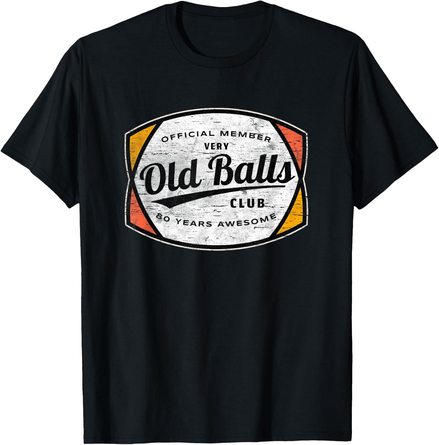 Old Balls Club 80 Years of Awesome 1940 Funny 80th Birthday T-Shirt - T-Shirt | Black