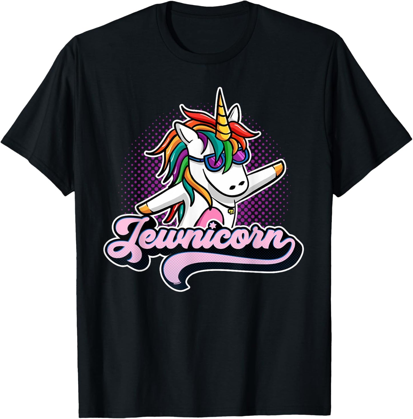 Jewnicorn Funny Jewish Unicorn T-Shirt - T-Shirt | Black