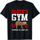 Workout Fitness Sloth's Gym Everyday Is Rest Day T-Shirt - T-Shirt | Black