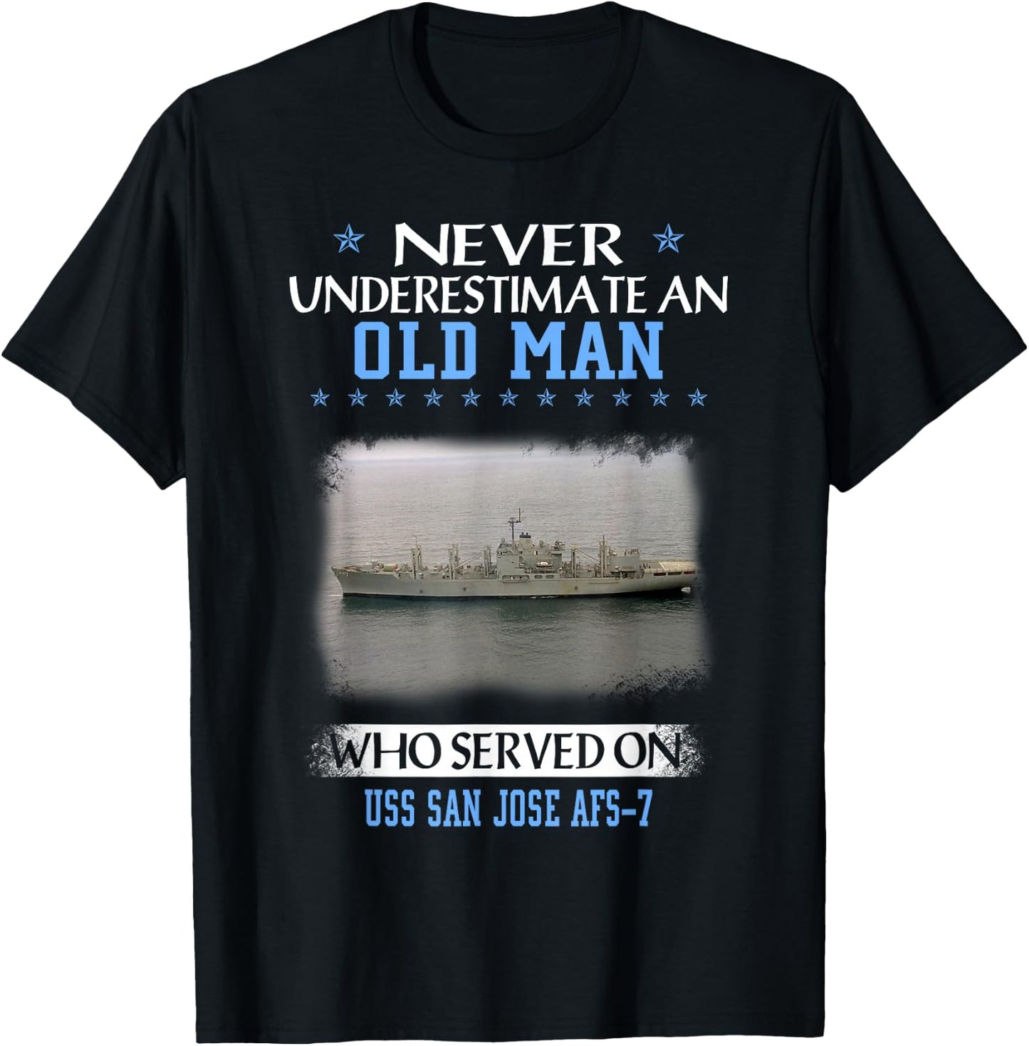 USS San Jose AFS-7 Veterans Day Father Day T-Shirt - T-Shirt | Black