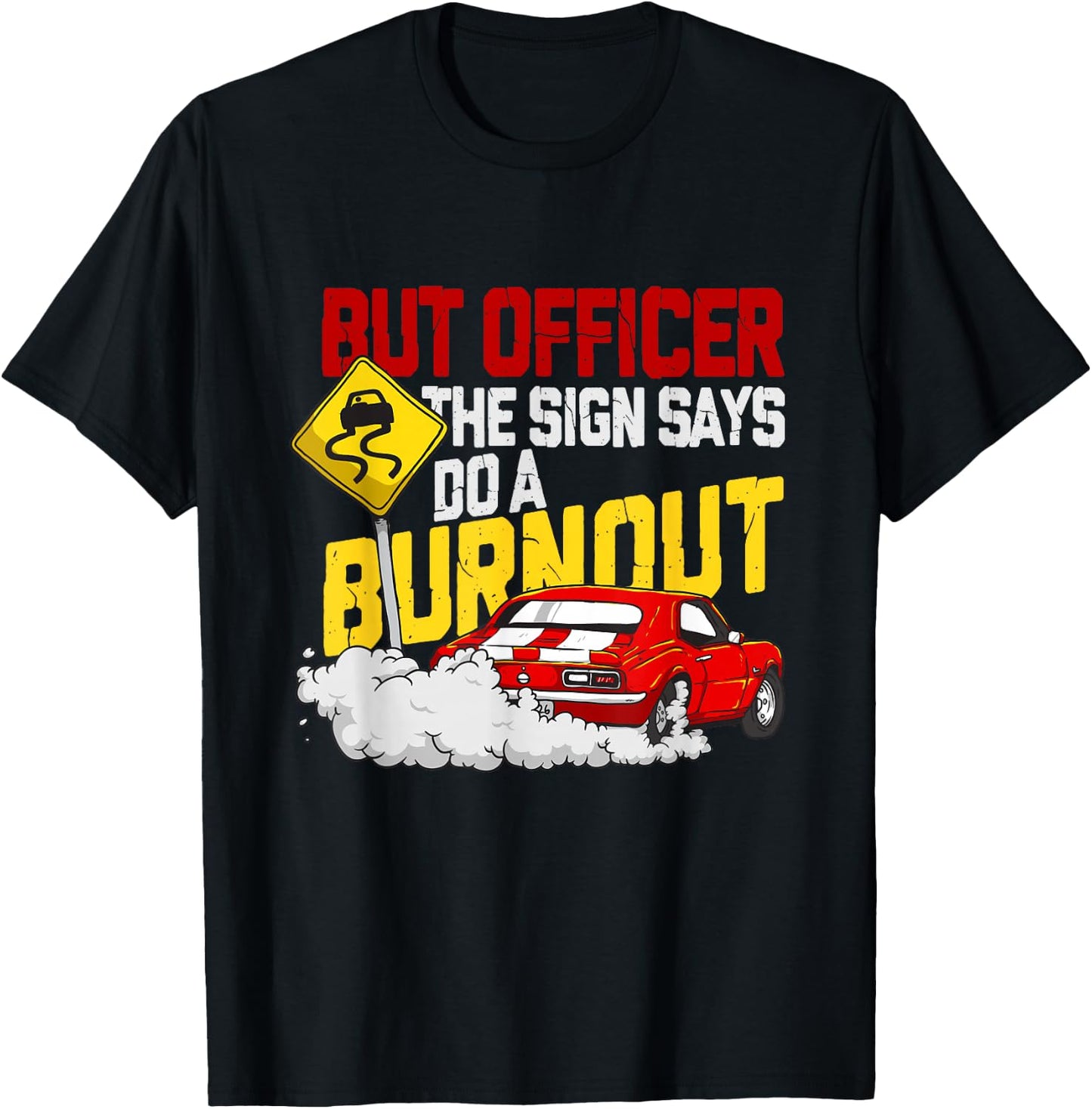 Funny Car Racing Shirt Burnout Drag Racing Muscle Car Lover T-Shirt - T-Shirt | Black