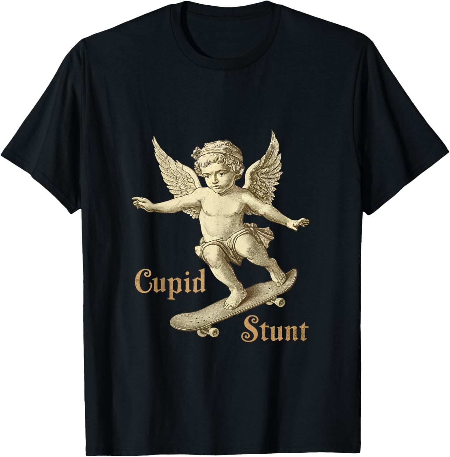 Unhinged Cringe Cupid Stunt Funny Inappropriate Embarrassing T-Shirt - T-Shirt | Black