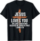 Men Jesus Loves You Christian I You Me Women Teen Father God T-Shirt - T-Shirt | Black