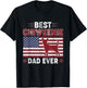 Best CHIWEENIE Dad Ever American flag Dog Dad T-Shirt - T-Shirt | Black
