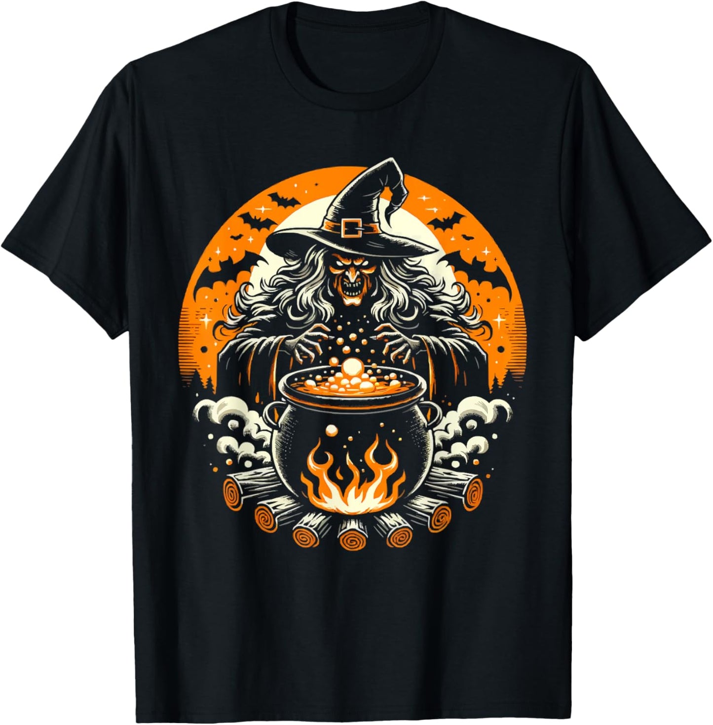 Halloween Witch Lover Spooky Witchy Broom Trick Or Treat T-Shirt - T-Shirt | Black