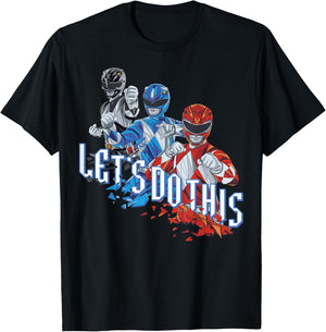 Power Rangers Power Up Red Vintage Logo T-Shirt - T-Shirt | Black