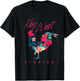 Key West Florida Chicken Lover Flower Hibiscus Souvenir T-Shirt - T-Shirt | Black
