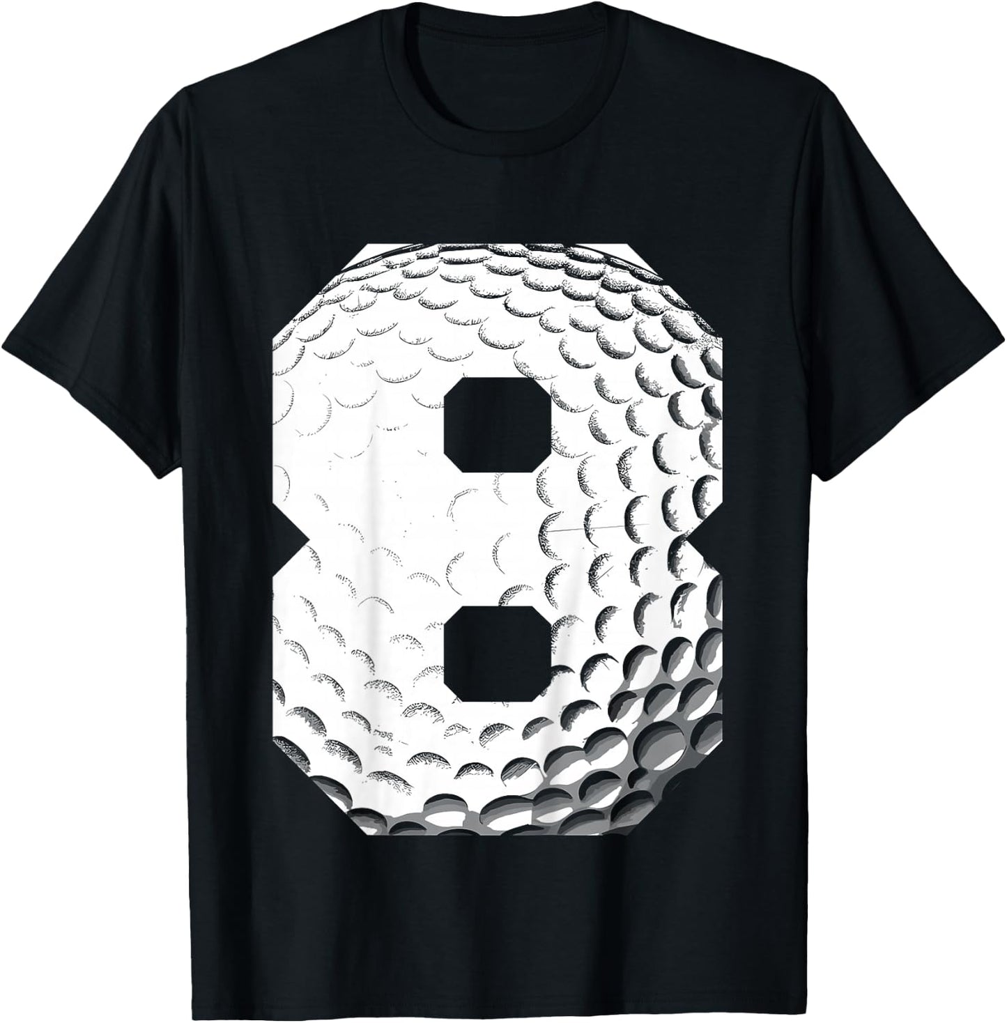 Kids 8th Birthday Boy Golf Player Golf 8 Years Old T-Shirt - T-Shirt | Black