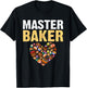 Funny Retro Vintage Baking Master Baker T-Shirt - T-Shirt | Black