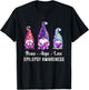 Peace Hope Love Gnomes Epilepsy Awareness T-Shirt - T-Shirt | Black