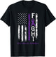 Cystic Fibrosis Warrior US Flag T-Shirt - T-Shirt | Black