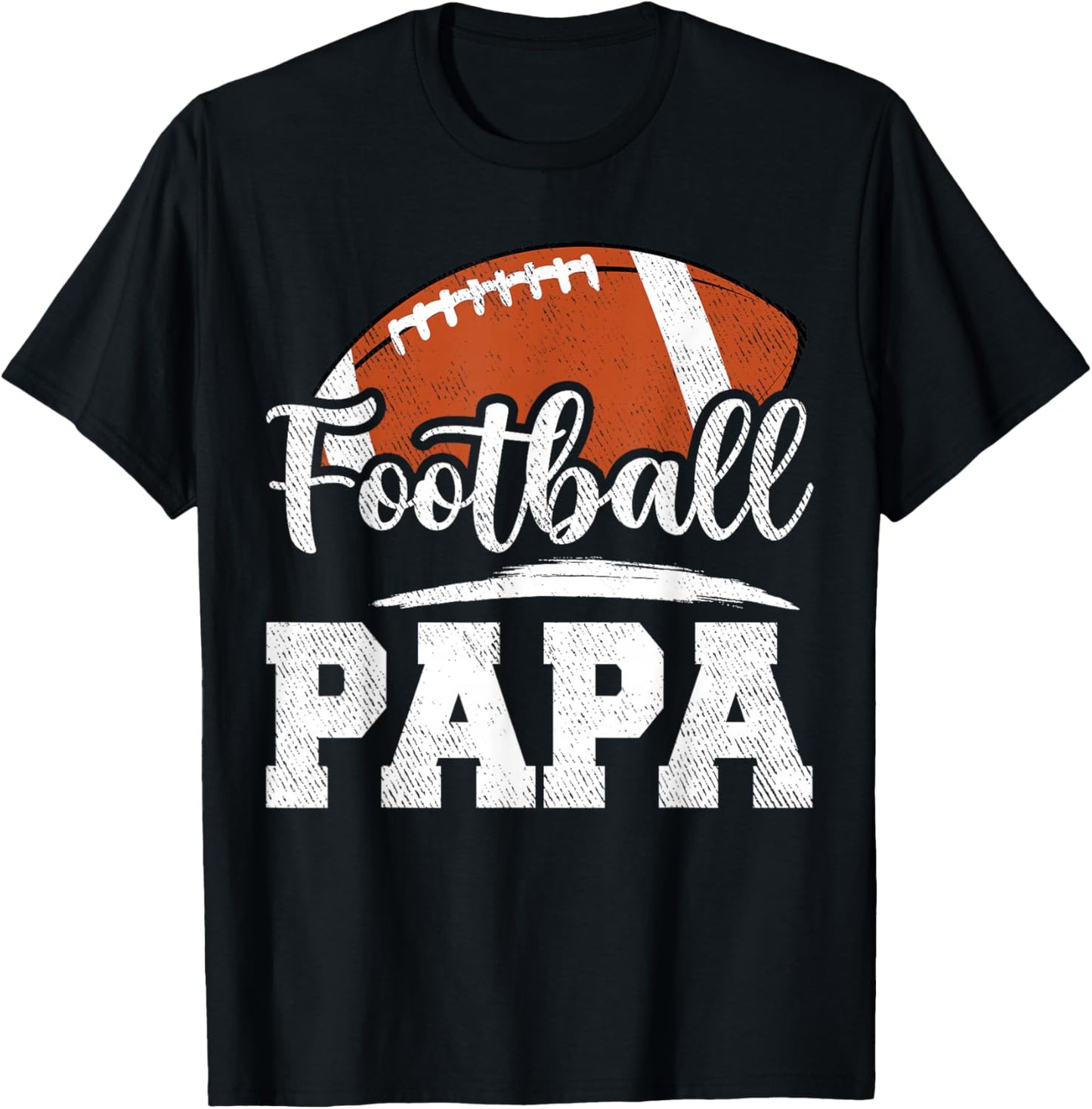 Football Papa Football Player Game Day Father's Day T-Shirt - T-Shirt | Black