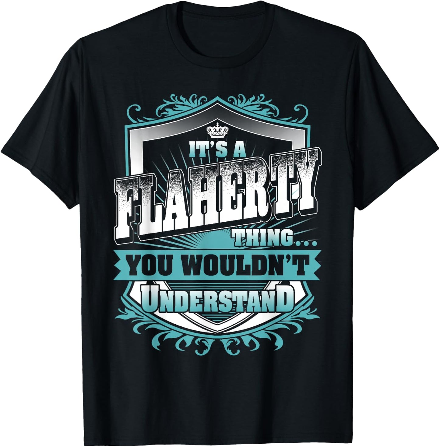 Vintage Classic FLAHERTY Family Apparels -Adult Black Small T-Shirt - T-Shirt | Black