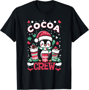 Cocoa Crew - Cozy Winter Hot Chocolate Lover T-Shirt - T-Shirt | Black