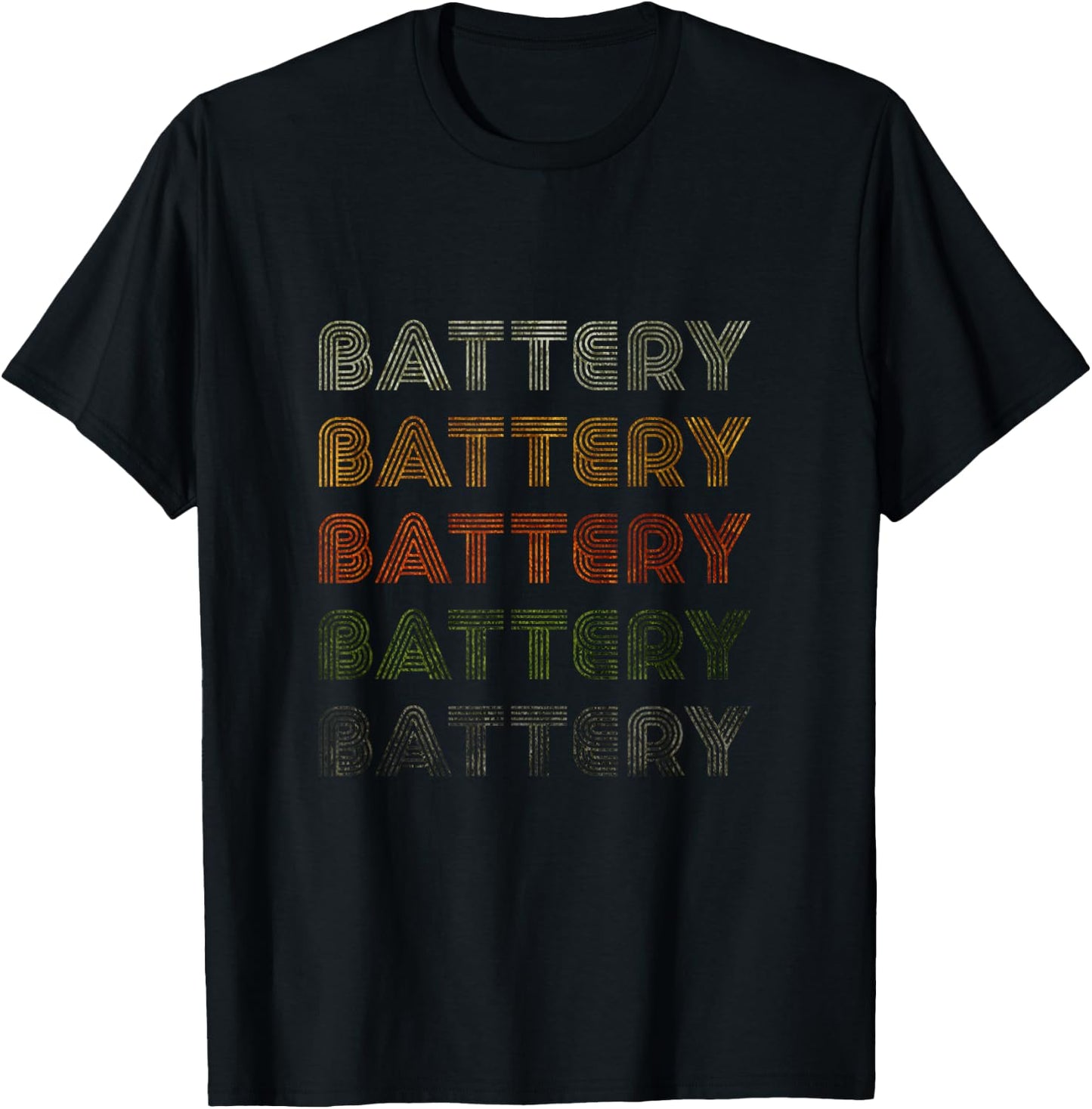 Love Heart Battery Grunge Vintage Style Black Battery T-Shirt - T-Shirt | Black