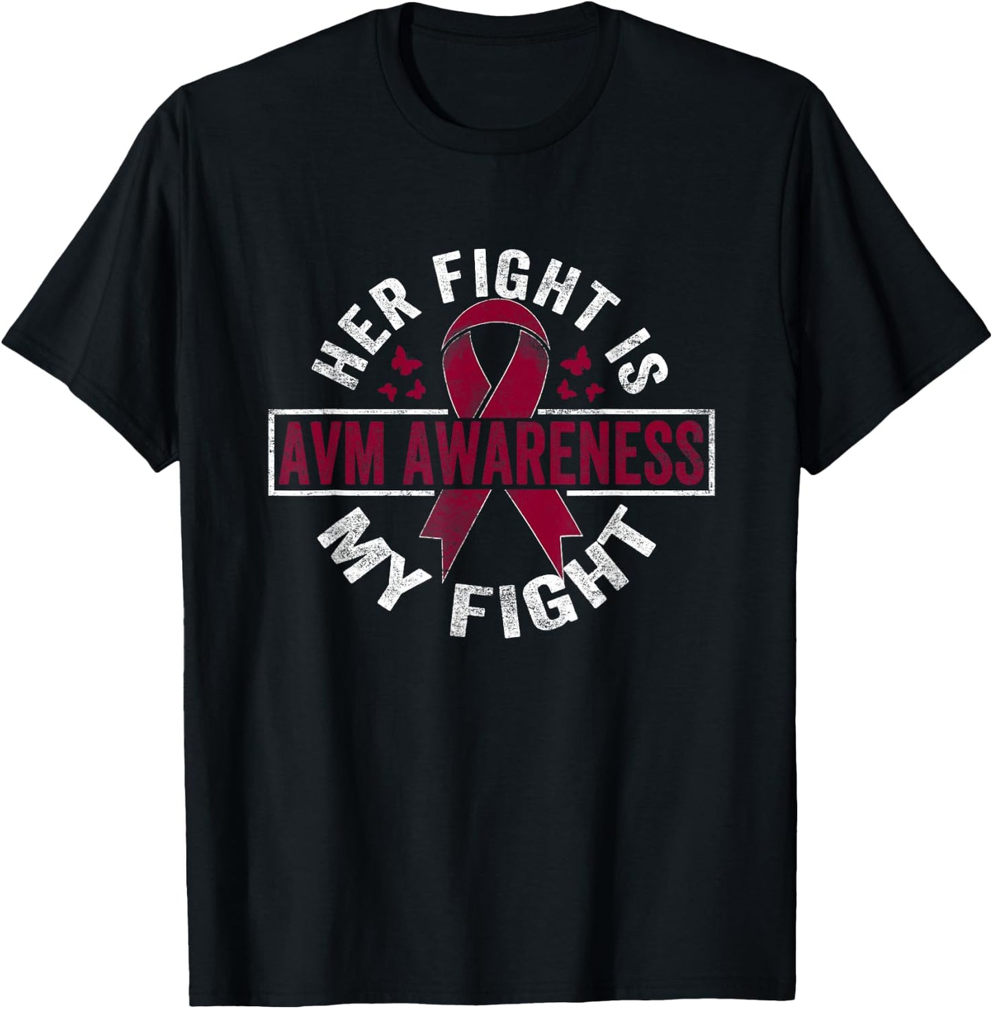 Her fight is my fight AVM Awareness T-Shirt - T-Shirt | Black